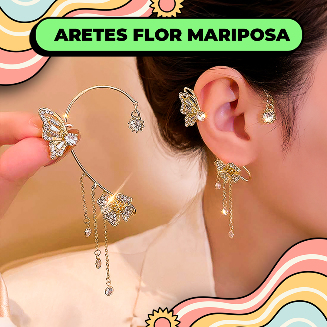 ARETES FLOR MARIPOSA PRIMAVERA