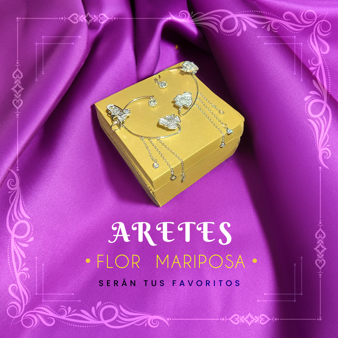 ARETES FLOR MARIPOSA PRIMAVERA